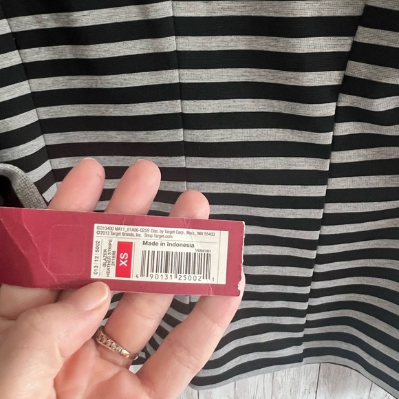 Merona New Sweatshirt Blazer Striped Stretchy - Picture 3 of 3